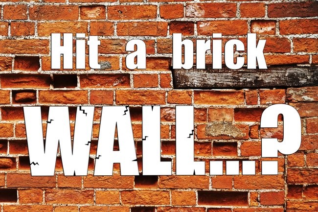 Brick wall business concept