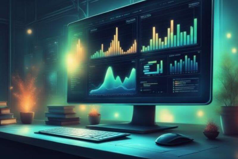futuristic SaaS marketing analytics dashboard
